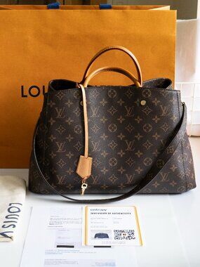 Louis Vuitton Monogram Montaigne GM M41056 w/ Entrupy COA & Receipt